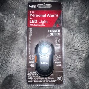 SABRE Black Personal Alarm with LED Light